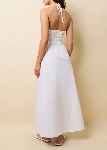 Lolita Halter Dress Poplin Optic White