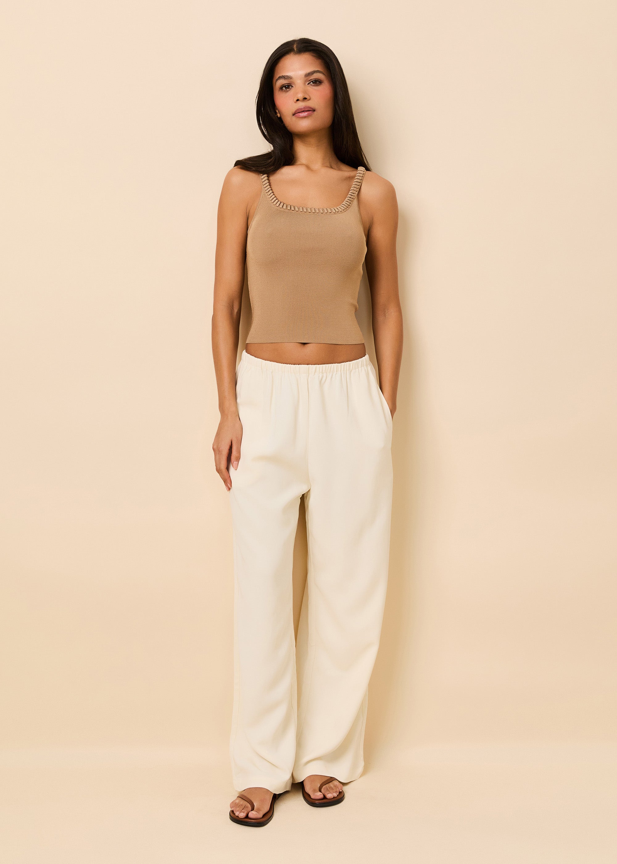 The Monaco Pant in Ecru | Solid & Striped