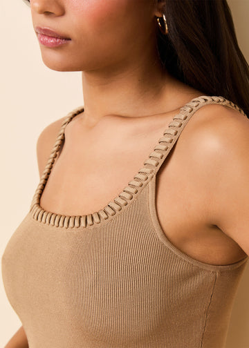Lyra Knit Tank Camel