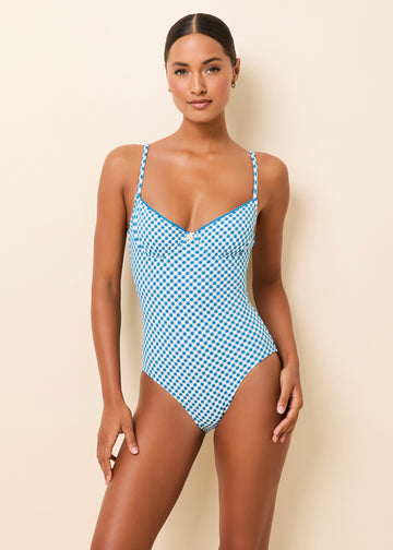 Taylor One Piece Cosmic Blue Gingham