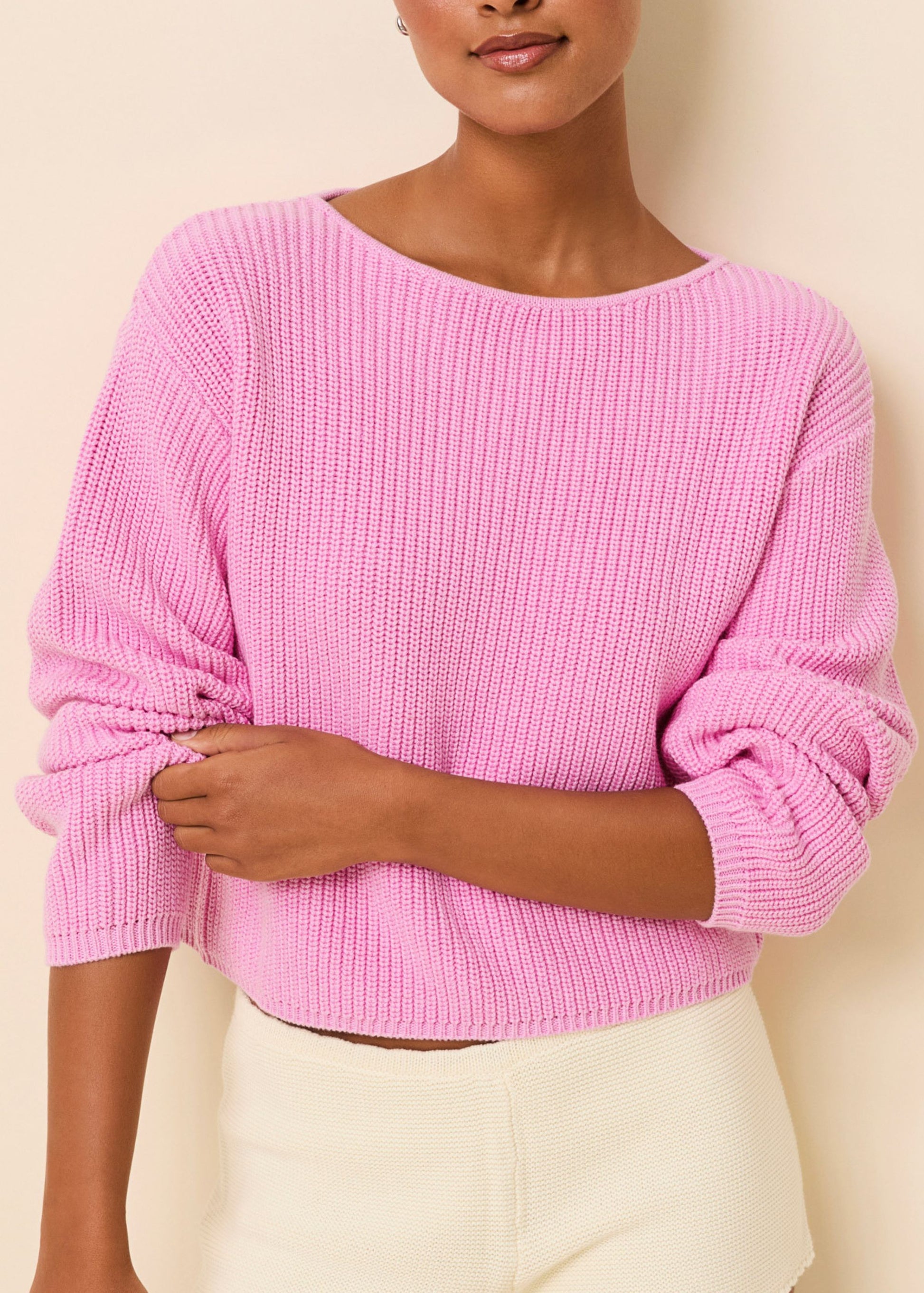 Meg Sweater Bon Bon - Solid & Striped