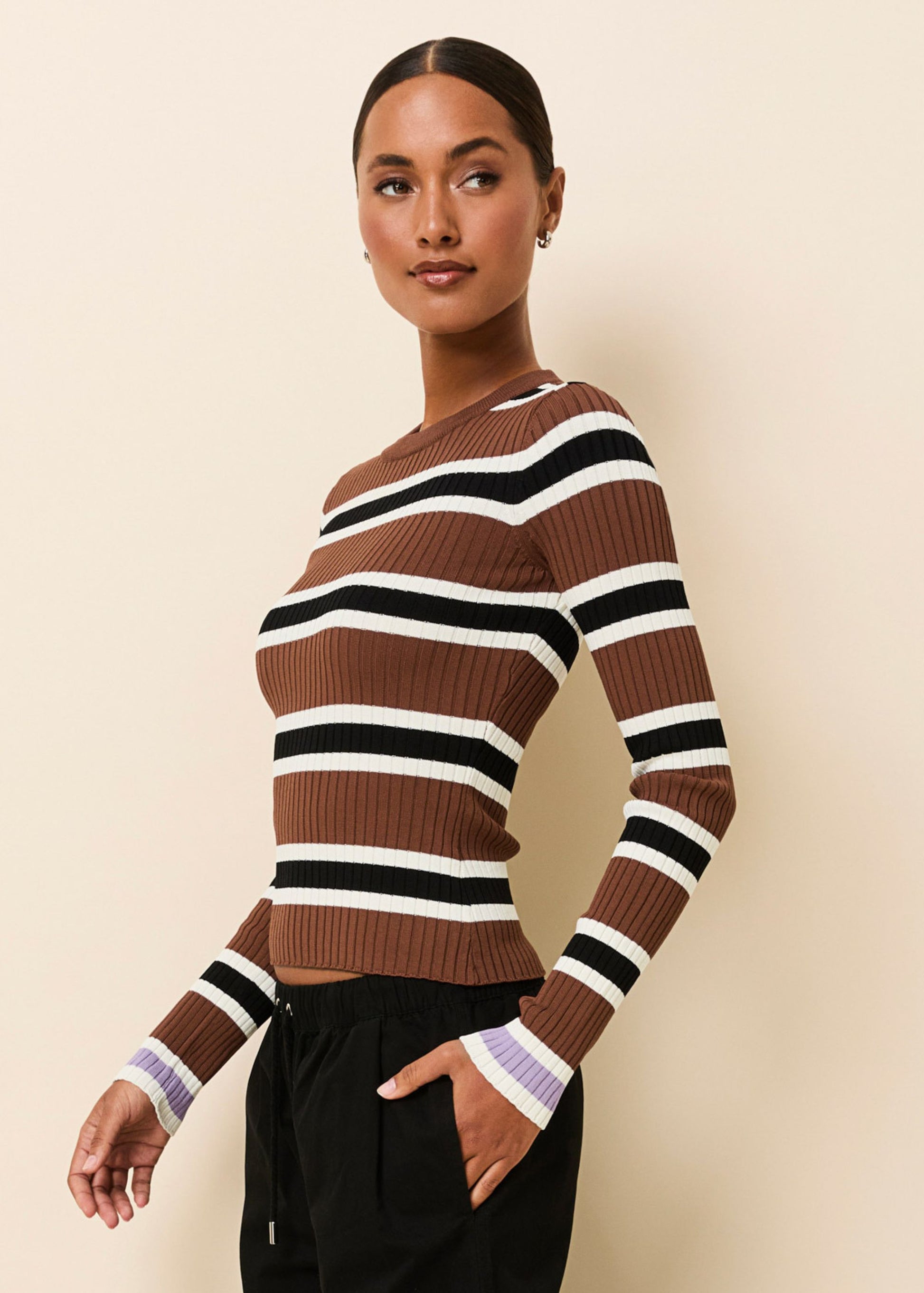 Dora Top Coconut Stripe - Solid & Striped