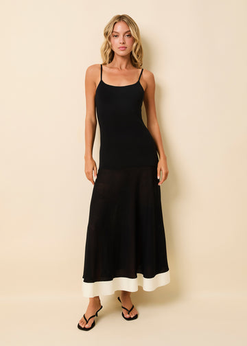 Tess Dress Noir / Brule
