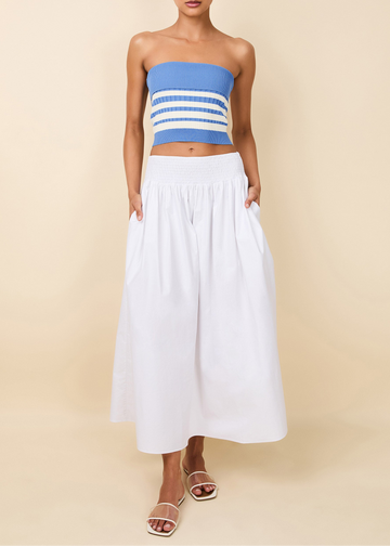 Noreen Skirt Poplin Optic White