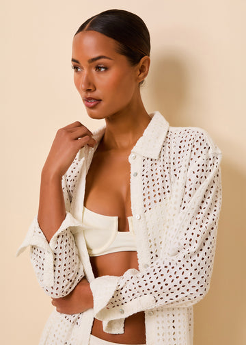 Oxford Tunic Leaf Eyelet Brule