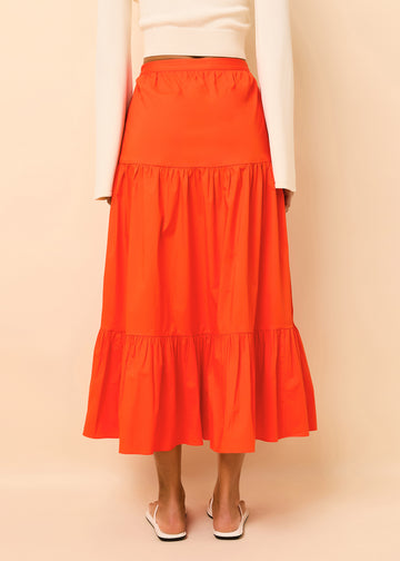 Indra Skirt Poplin Habanero
