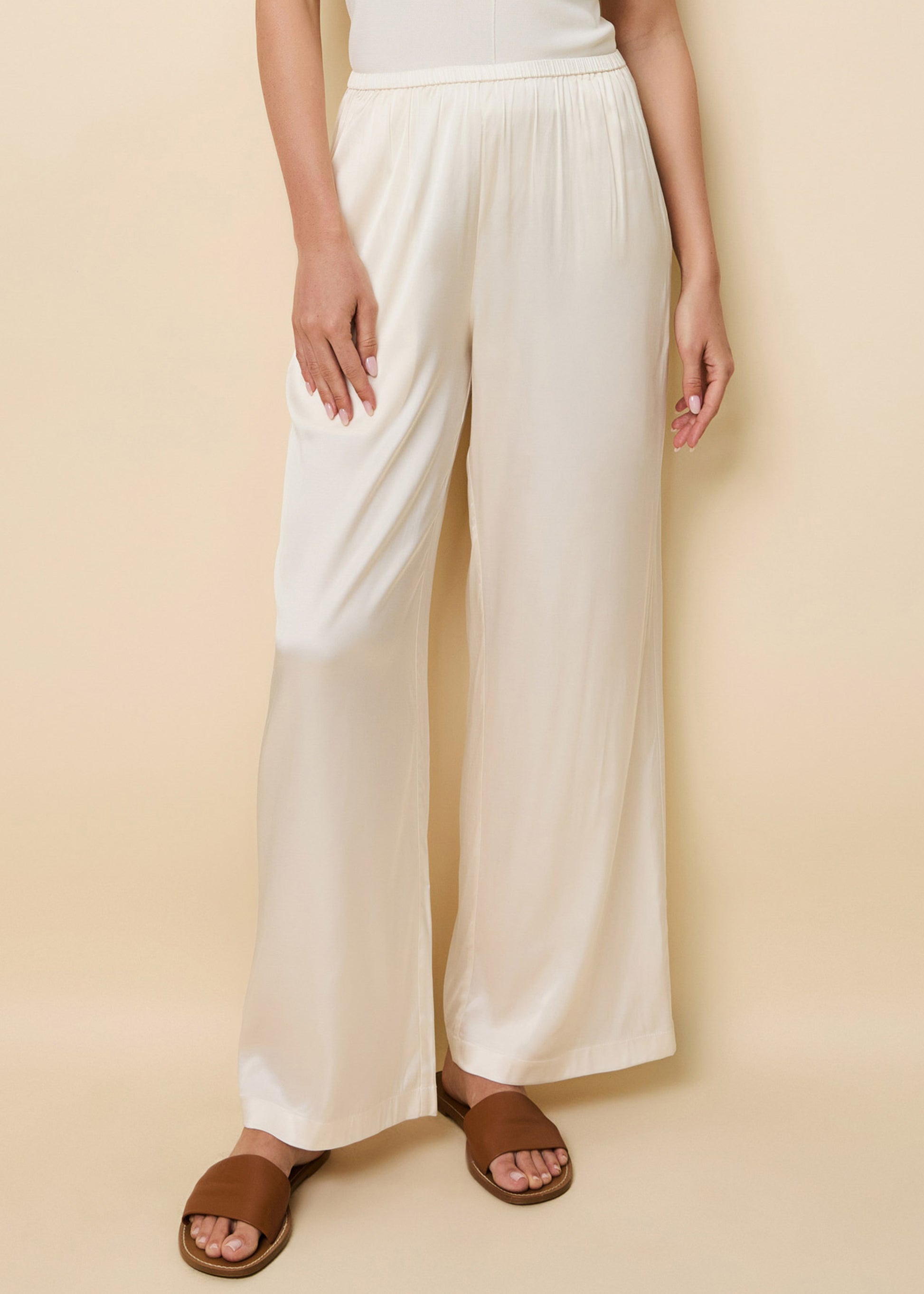 Monaco Satin Pant Brule - Solid & Striped