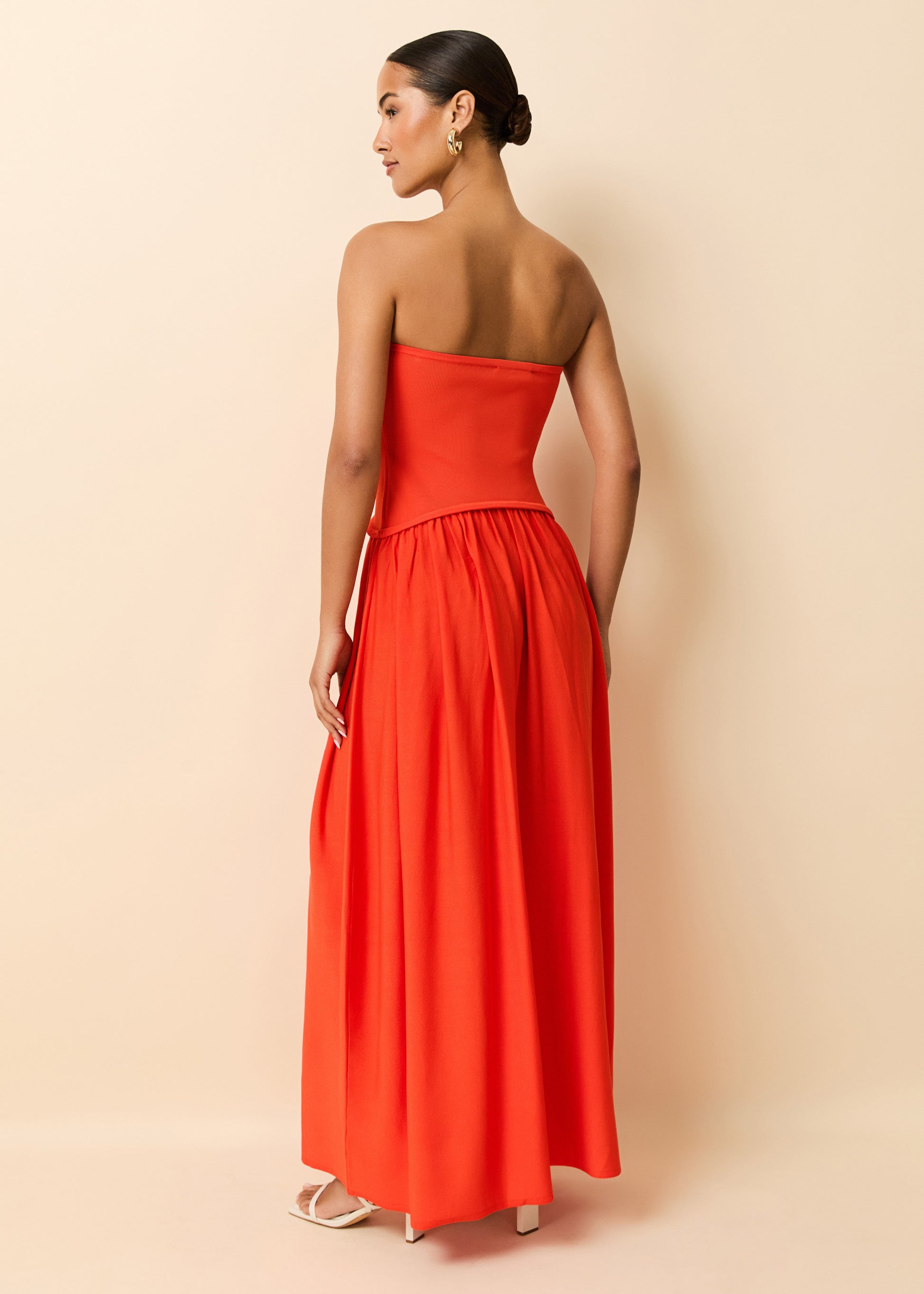 Strapless Soglio Dress Lava - Solid & Striped