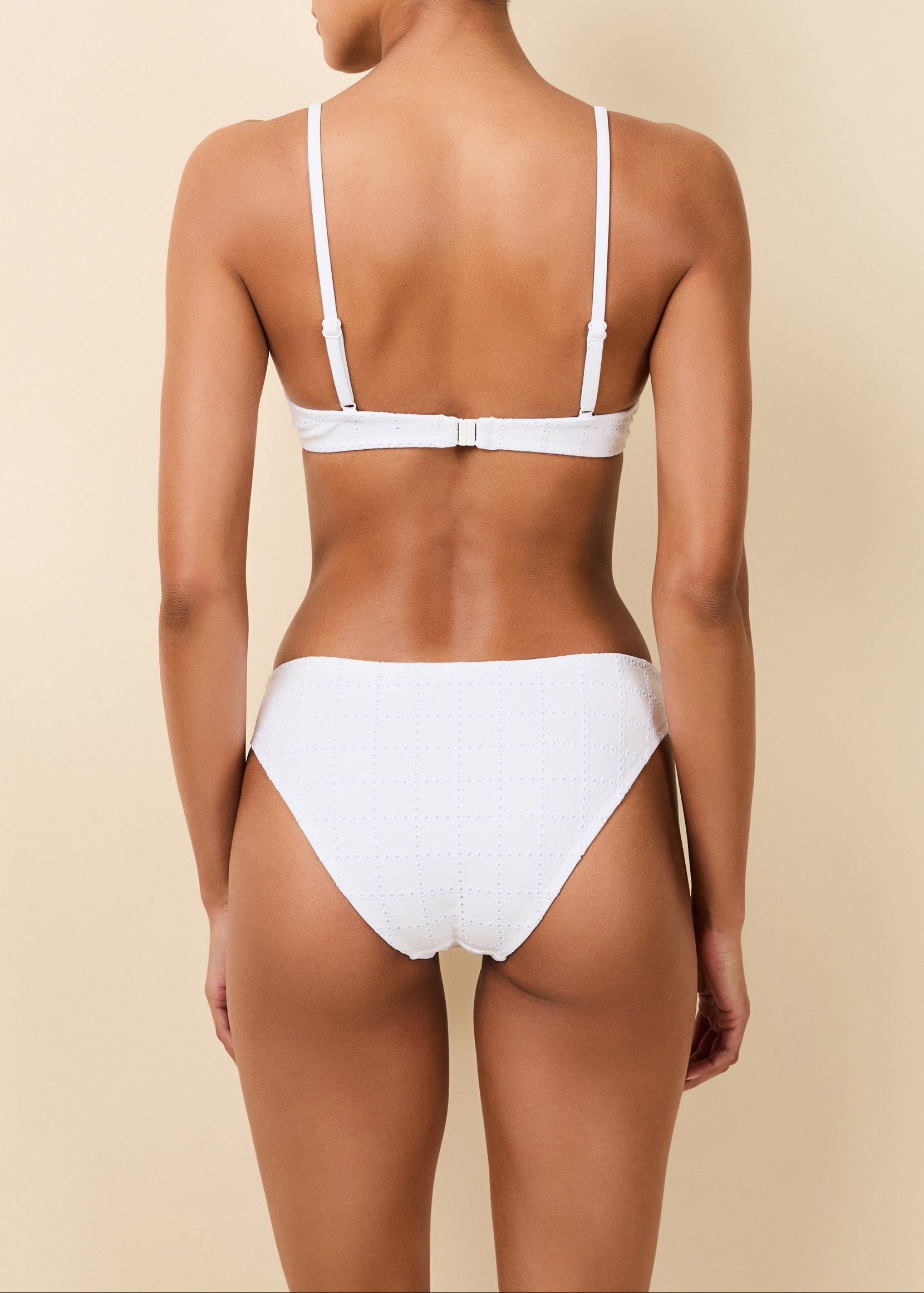 Eva Eyelet Bikini Bottom Optic