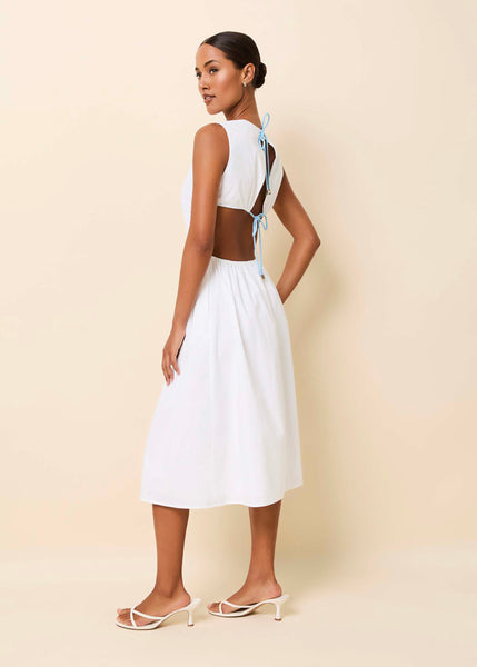 sabine midi dress Solid & Striped Sabine Midi Dress Poplin Optic White M / Optic White