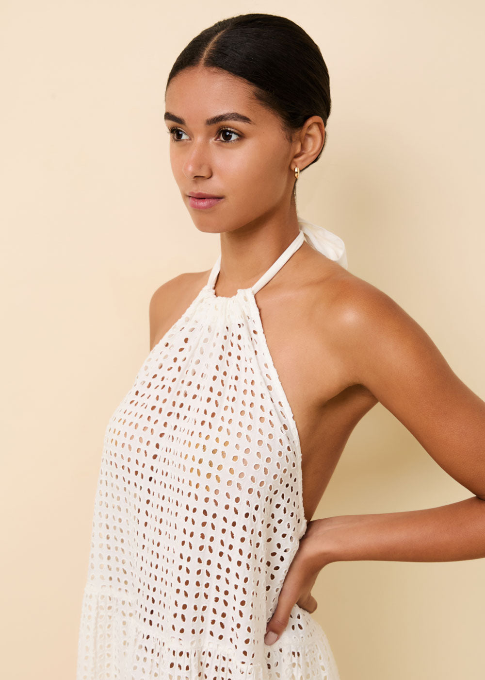 Kai Dress Leaf Eyelet - Solid & Striped