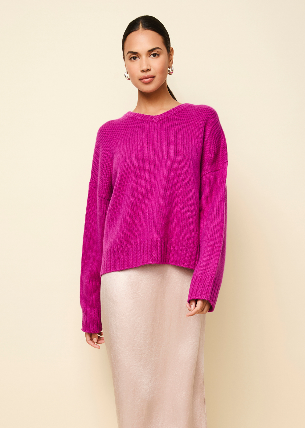 The Reva Cashmere Sweater - Solid & Striped