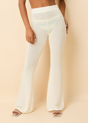 Faye Ribbed Knit Pant Brule