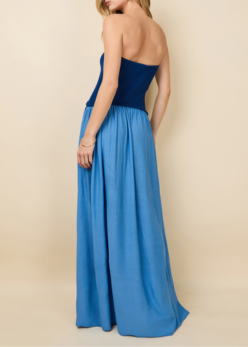 Strapless Soglio Dress Maritime Navy / Marina Blue