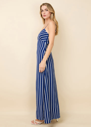 Rosetta Dress Navy Nautical Stripe