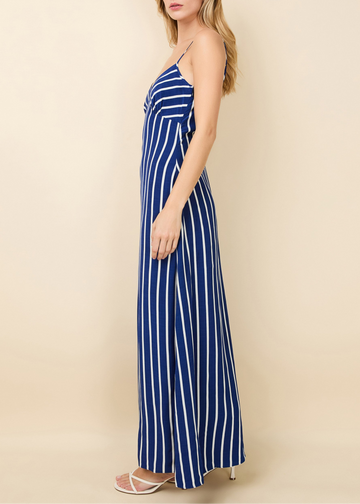 Rosetta Dress Navy Nautical Stripe