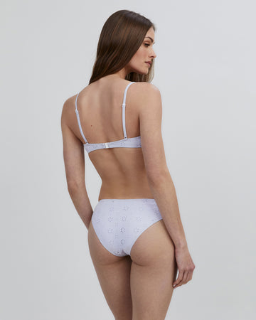 The Daphne Eyelet Bikini Bottom - Solid & Striped