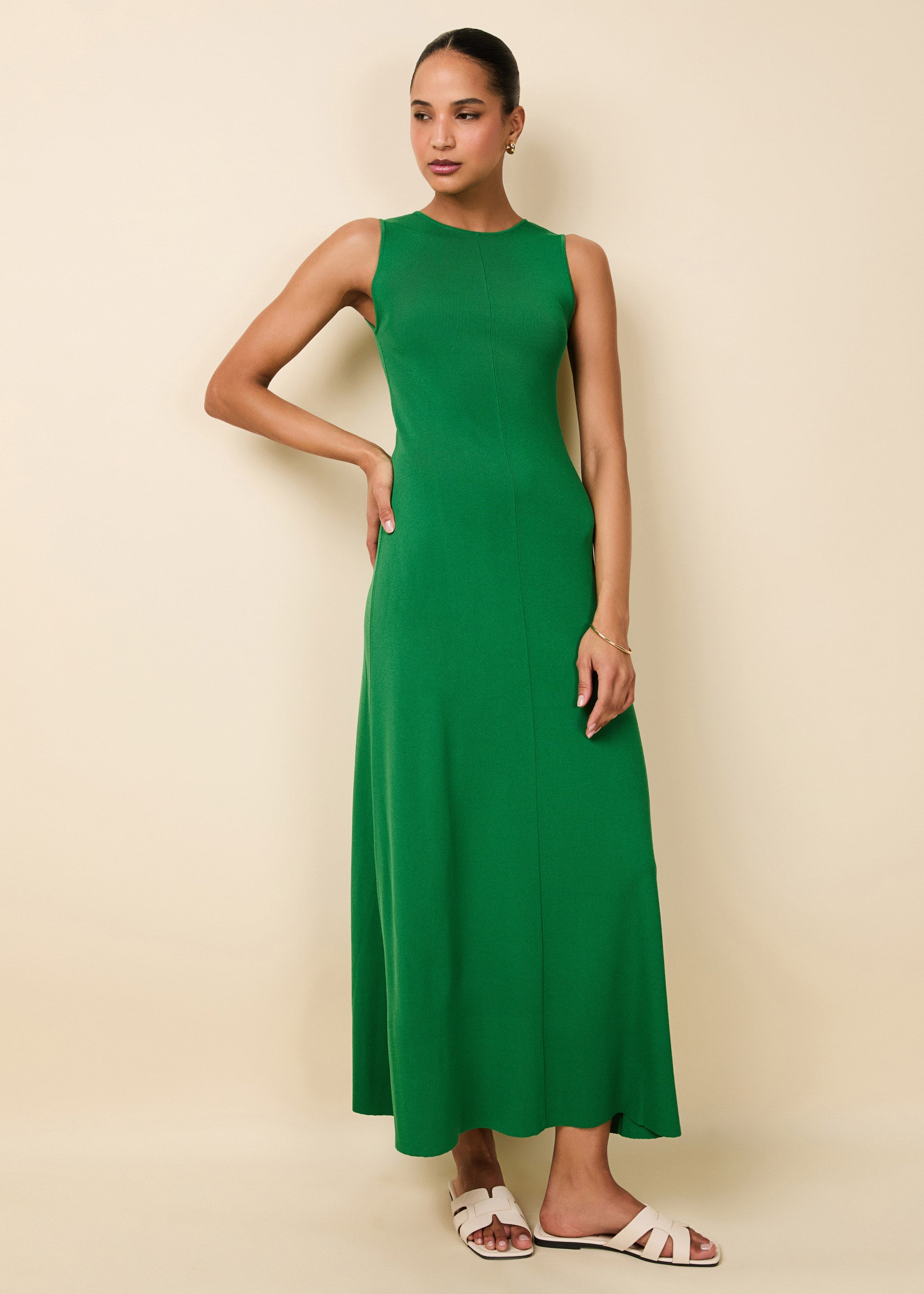 【海外限定】GinaBacconi ドレス☆Green Rosalind Velvet Dress Candela Bottle Green Velvet Asymmetric Bardot Maxi Dress