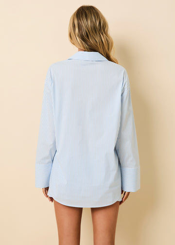 Livia Tunic Blue Lagoon / Optic White Stripe