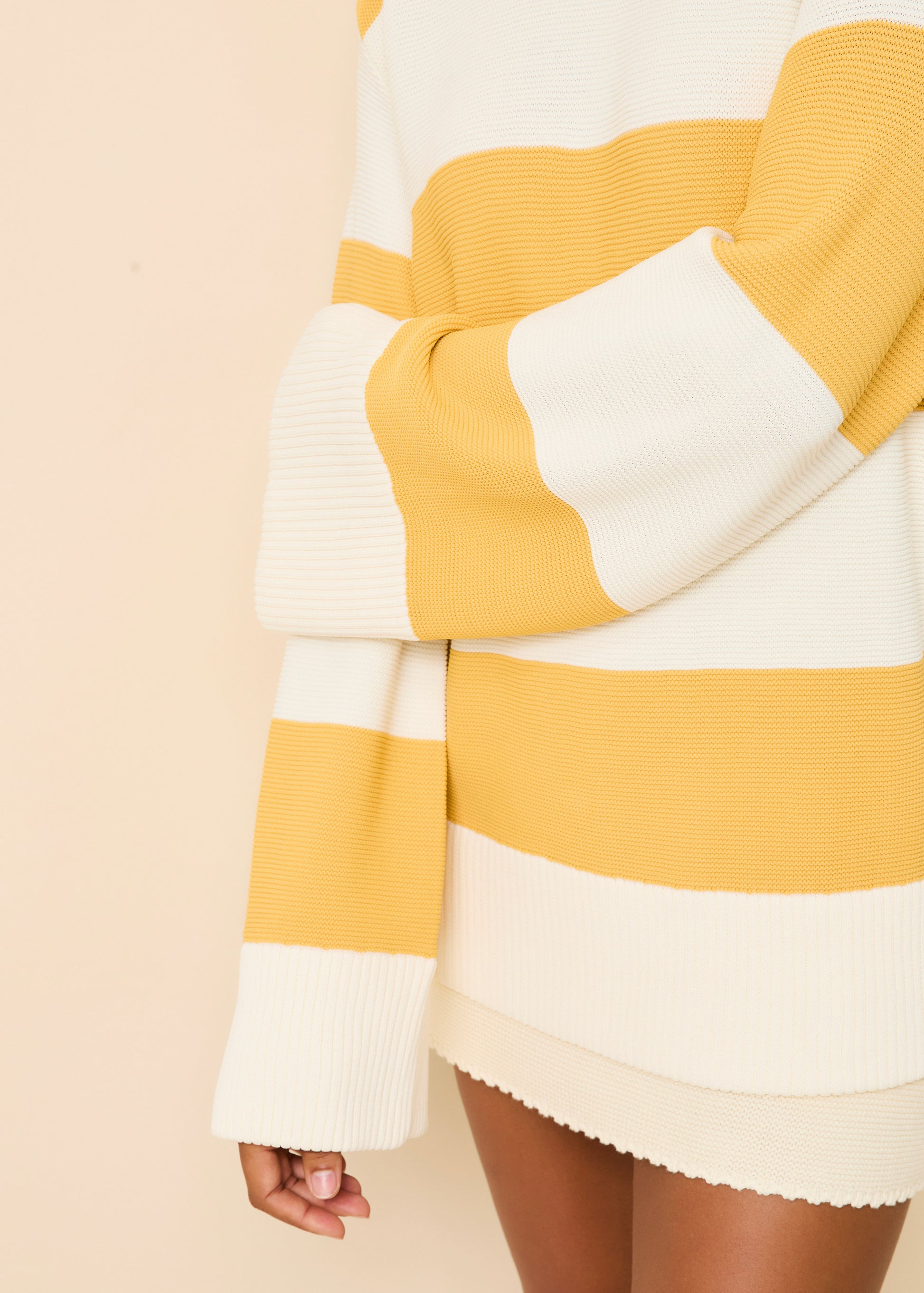 Tate Sweater Lemon / Brule - Solid & Striped