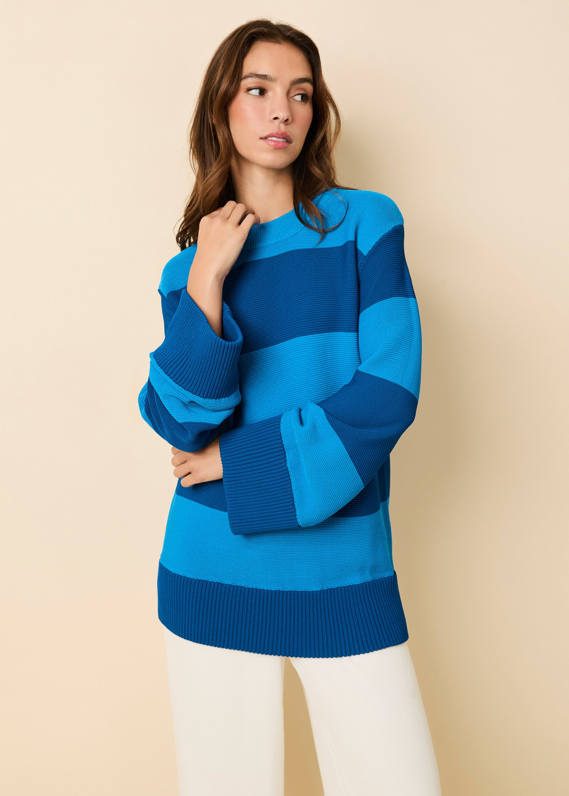 Tate Sweater Cosmic Blue - Solid & Striped