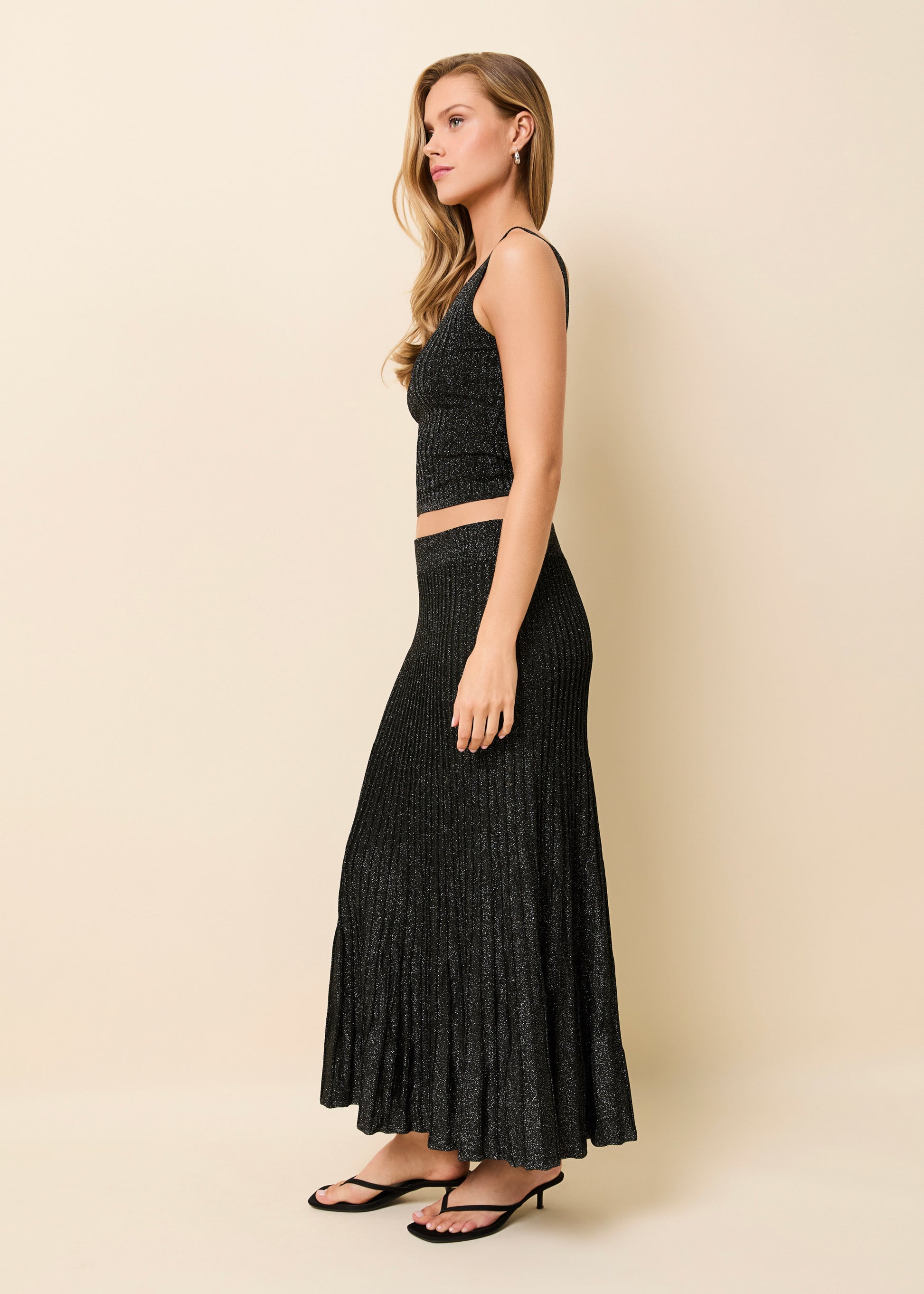 Theresa Skirt Noir - Solid & Striped