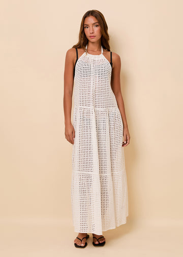 Kai Dress Leaf Eyelet Brule