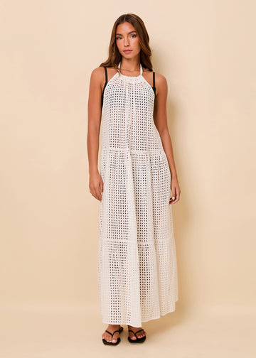 Kai Dress Leaf Eyelet Brule