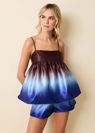 Yarden Top Ombre Twilight / Raisin Brown