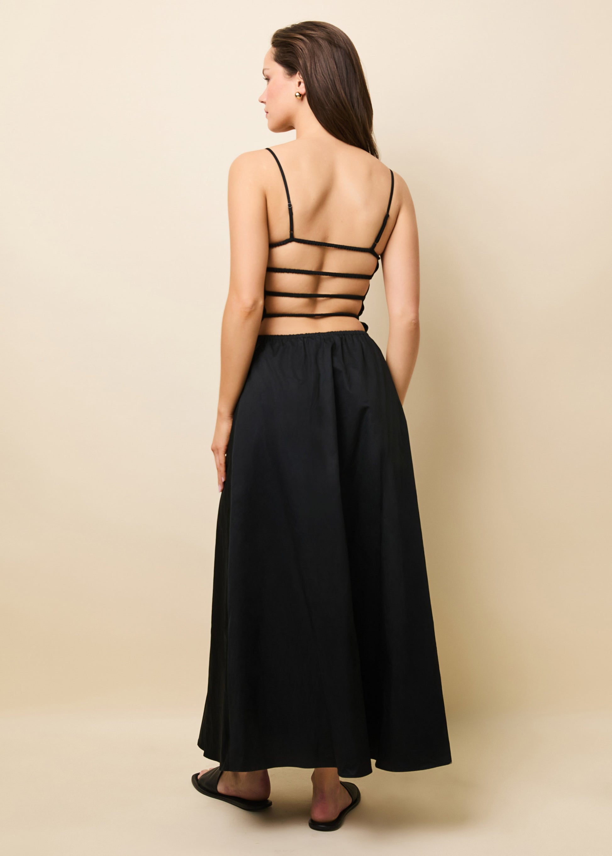 Delta Midi Dress Noir - Solid & Striped