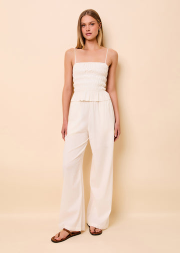 Monaco Pant Linen Optic White