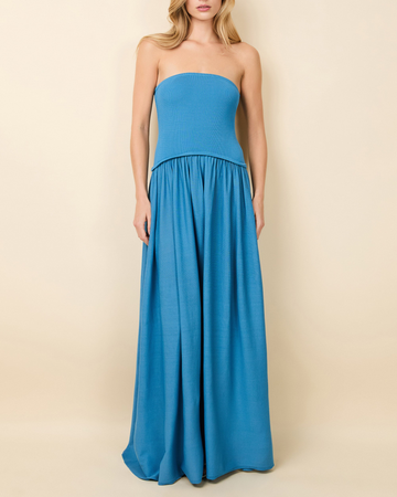 Strapless Soglio Dress French Blue