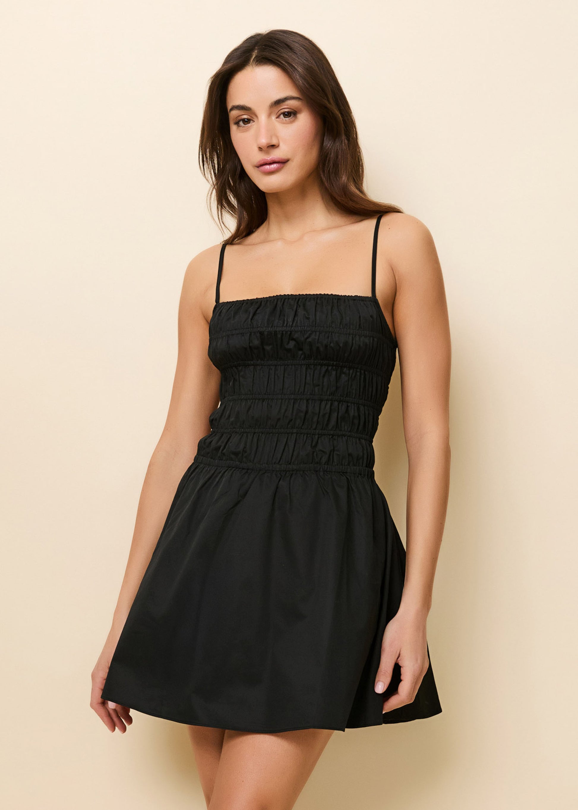 Delta Mini Dress Poplin Noir | Solid & Striped Delta Mini Dress Poplin Noir | Solid & Striped