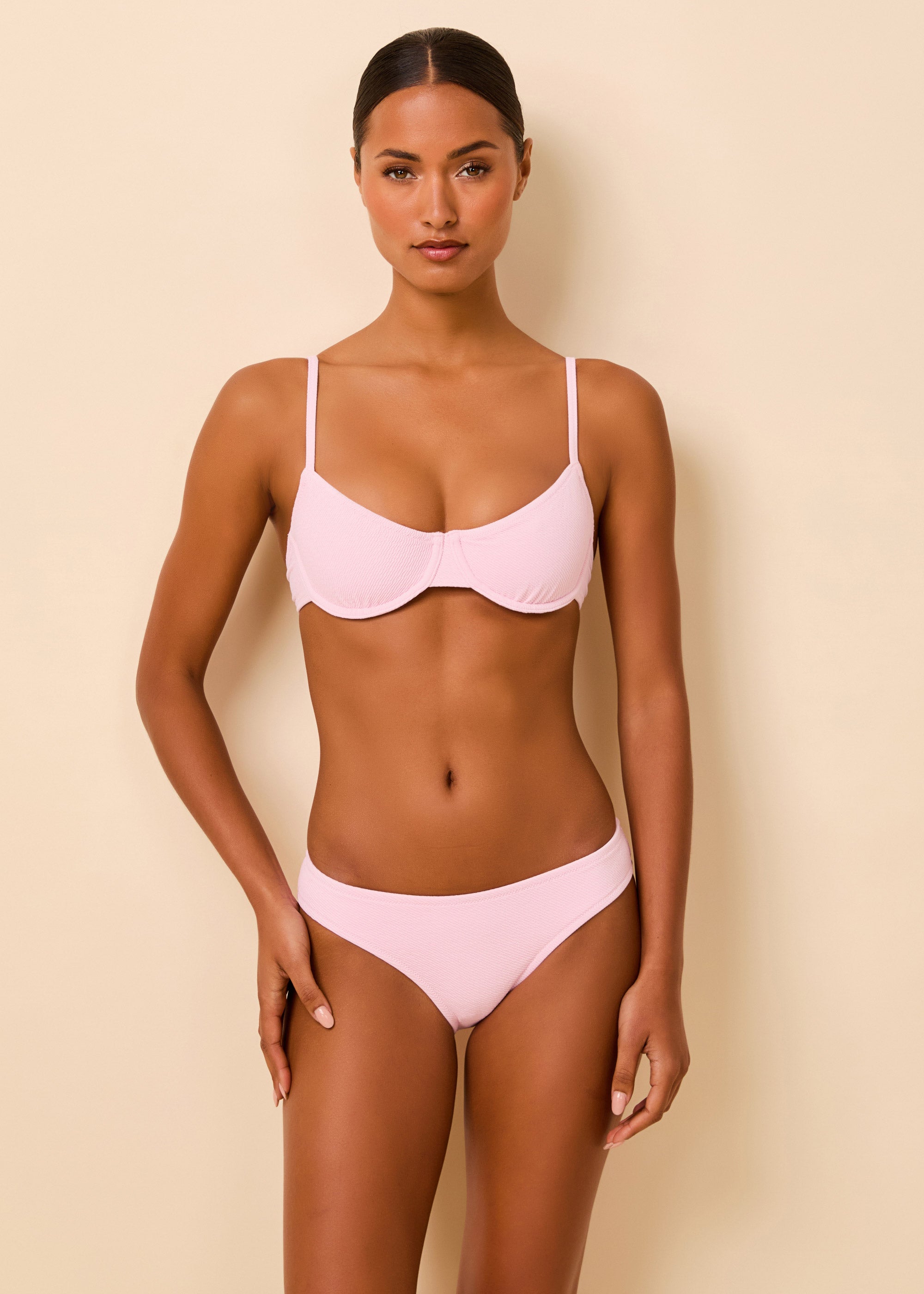 Eva Bikini Top Cloud Terry Carnation