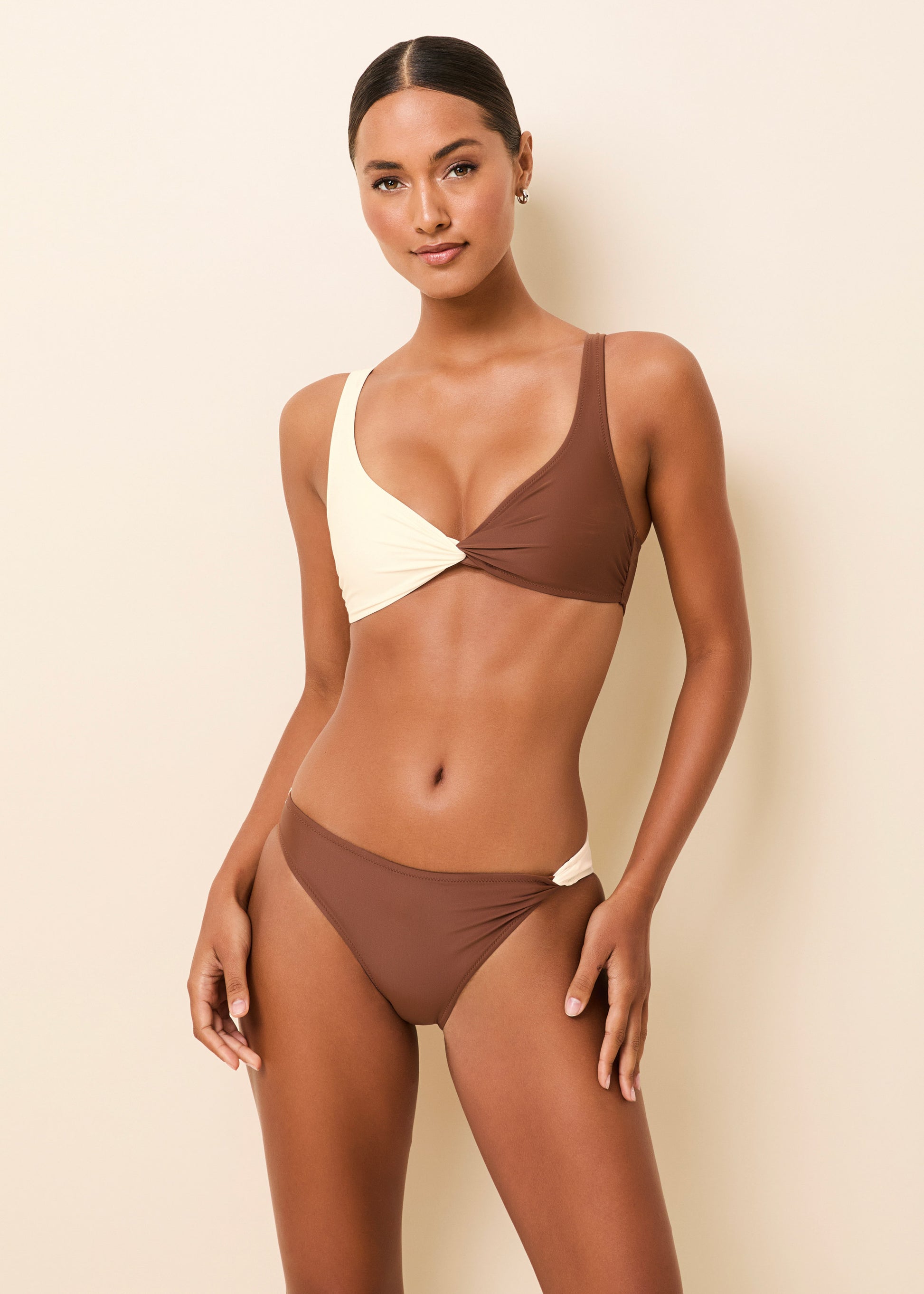 Perrie Bikini Bottom Brule / Coconut - Solid & Striped