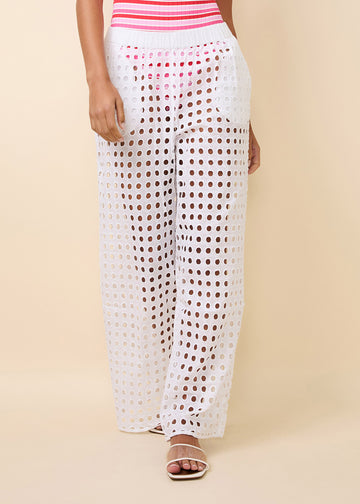 Eyelet Delaney Pant Optic White