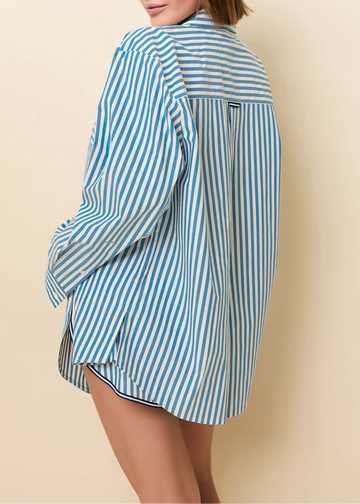Avril Button Down Shirt French Blue / Brule Stripe