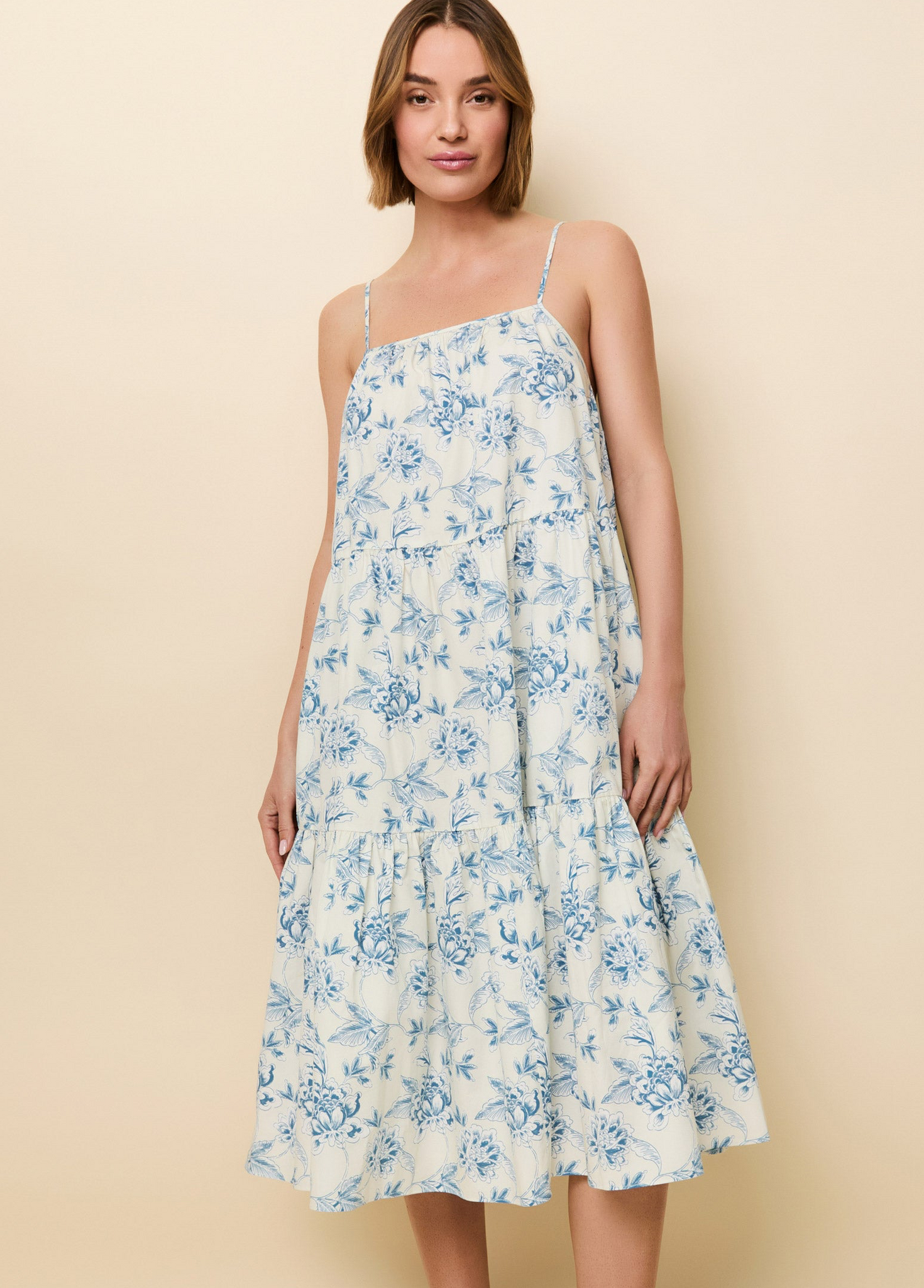 Addison Dress French Blue / Brule Toile