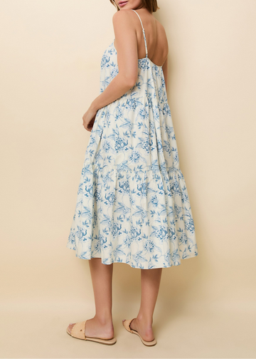 Addison Dress French Blue / Brule Toile