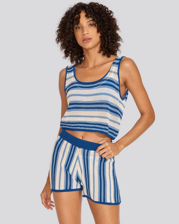 Charlie Tank Marina Blue Stripe
