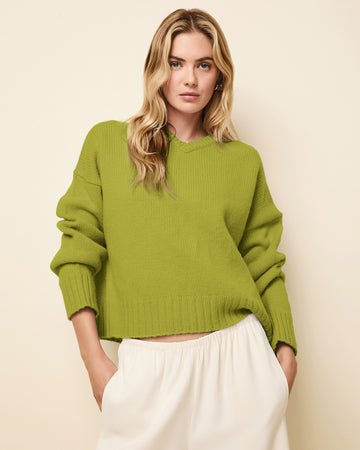 Reva Cashmere Sweater Chartreuse