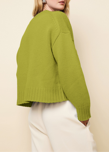 Reva Cashmere Sweater Chartreuse