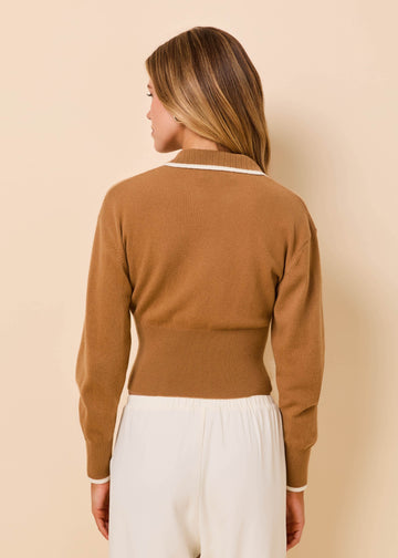 Fallon Sweater Wool Cashmere Dark Camel