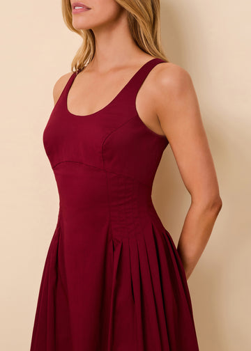 Josie Dress Poplin Sangria