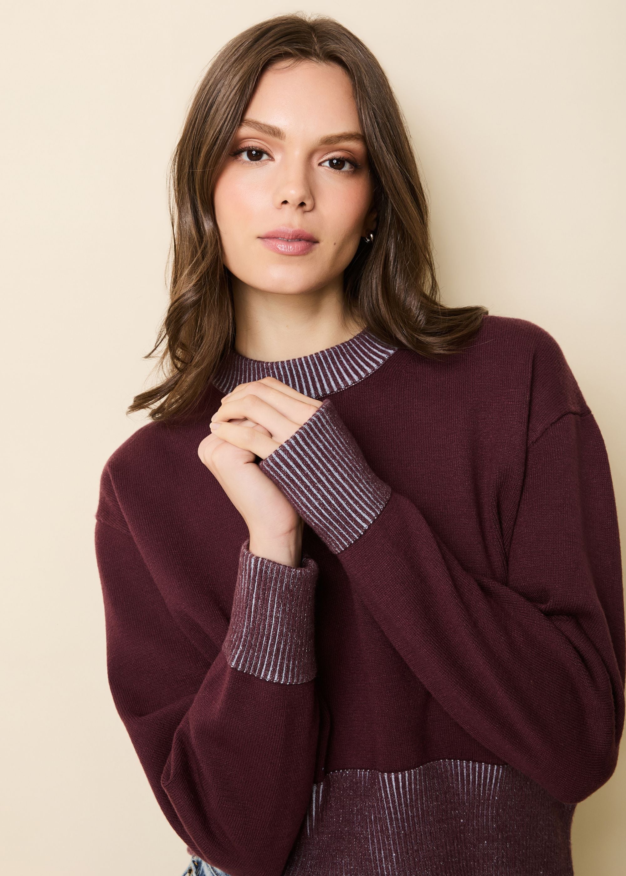 Kieran Sweater Raisin Brown | Solid & Striped