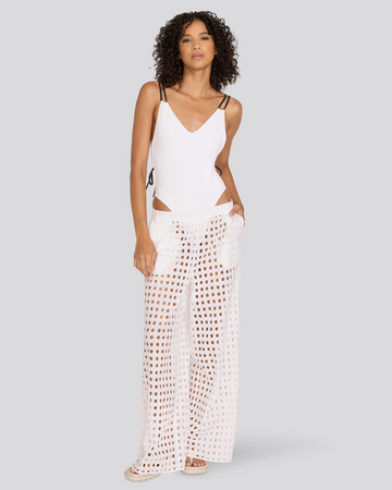 The Eyelet Delaney Pant - Solid & Striped