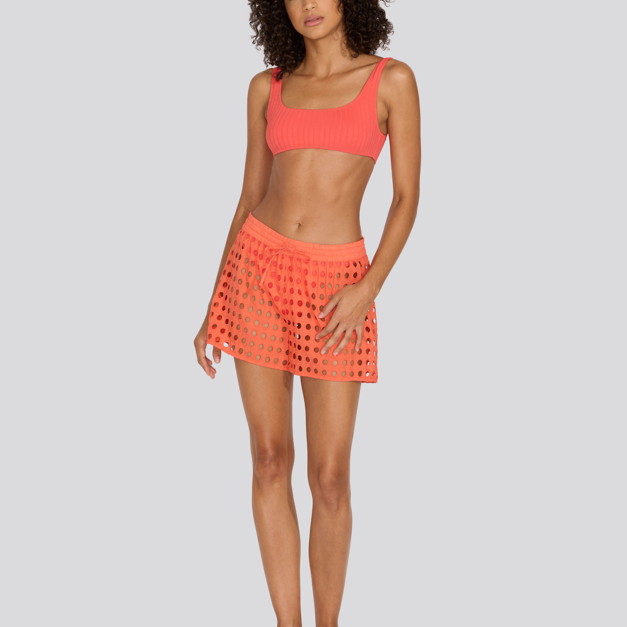 The Eyelet Charlie Short - Solid & Striped
