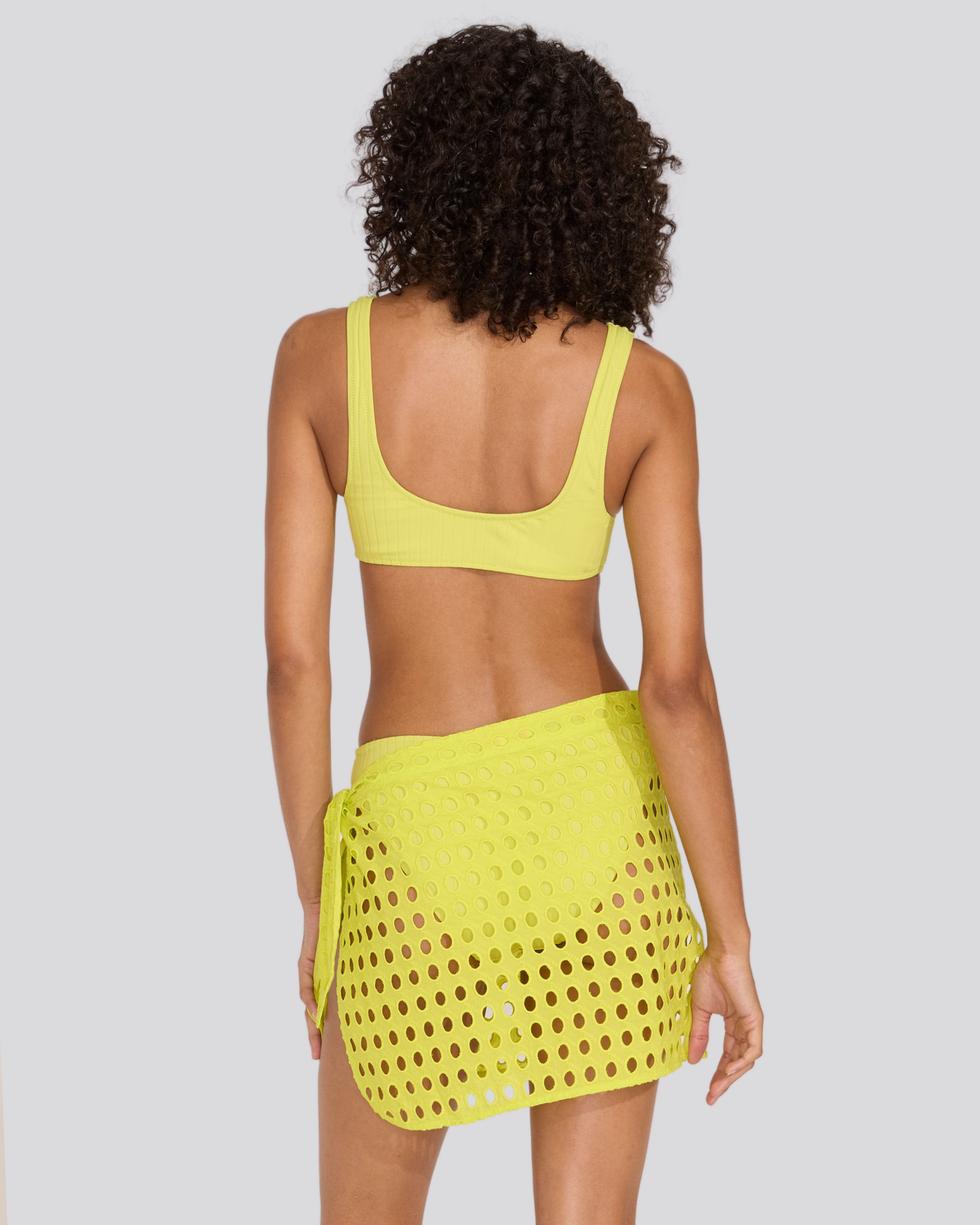 The Eyelet Mini Wrap Pareo - Solid & Striped