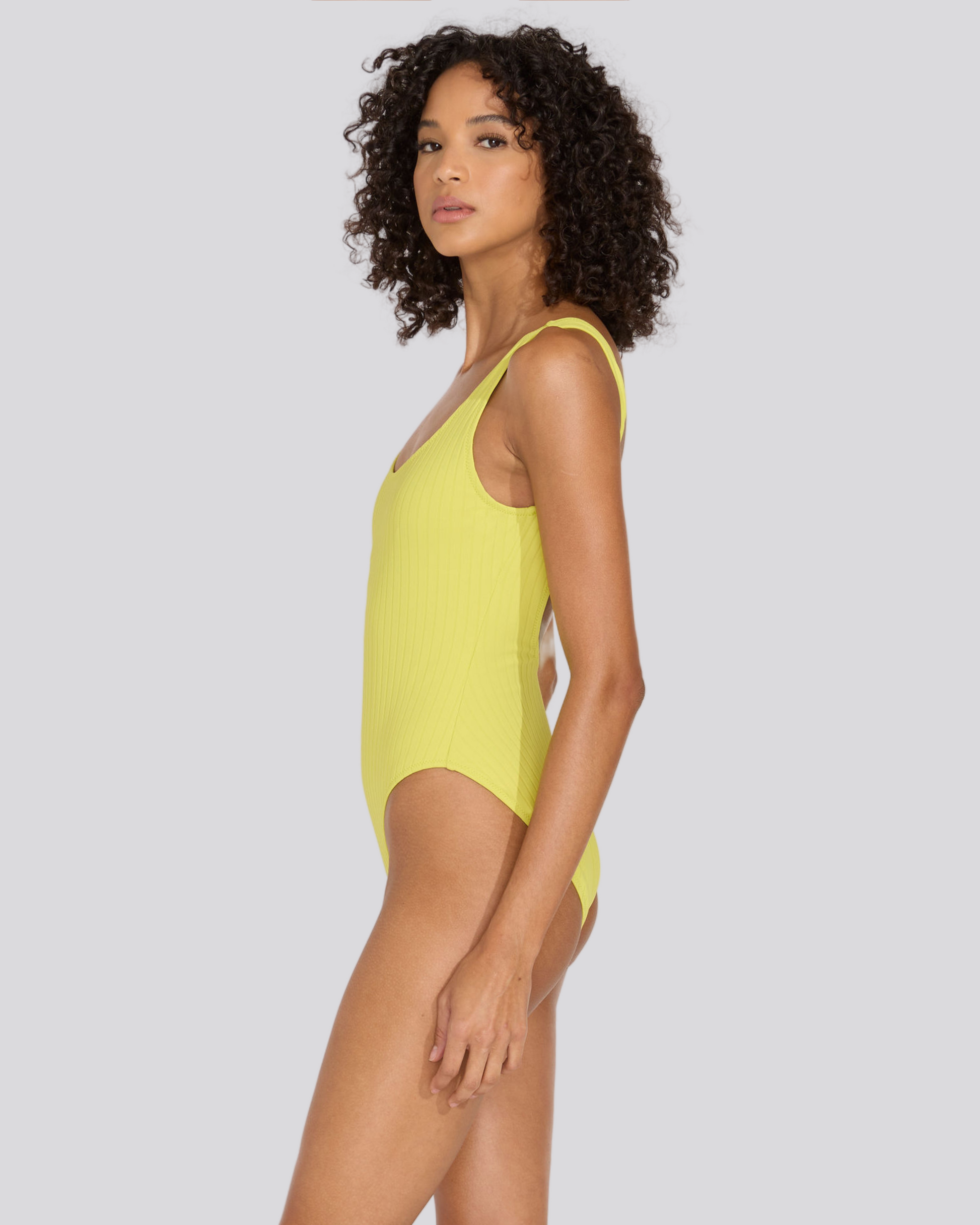 The Anne-Marie Ribbed One Piece - Solid & Striped