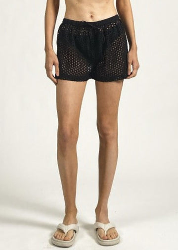 Nancy Short Baby Eyelet Noir